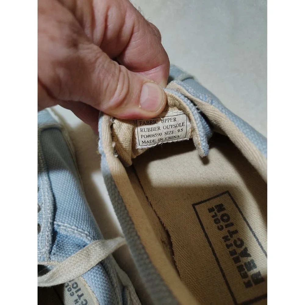 Kenneth Cole Reaction Mens Blue Canvas Low Top Sneakers Size 9.5‎ PO 08590